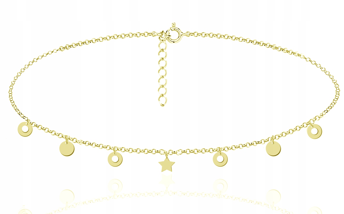 

Choker Kółka Koła Ring Gwiazdka Monetki Pozłacane
