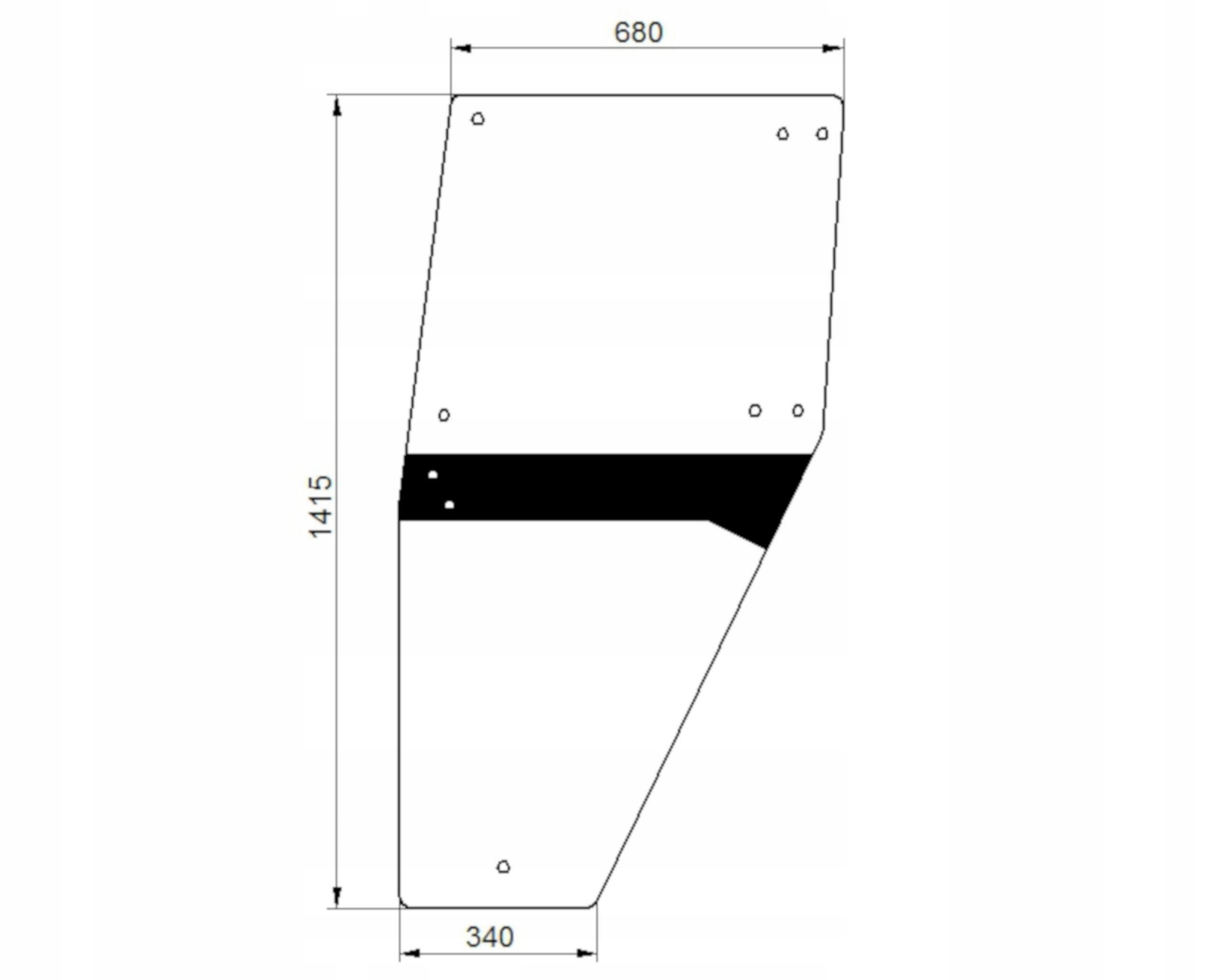 sklo Deutz-Fahr dveře levé zelené 04358529