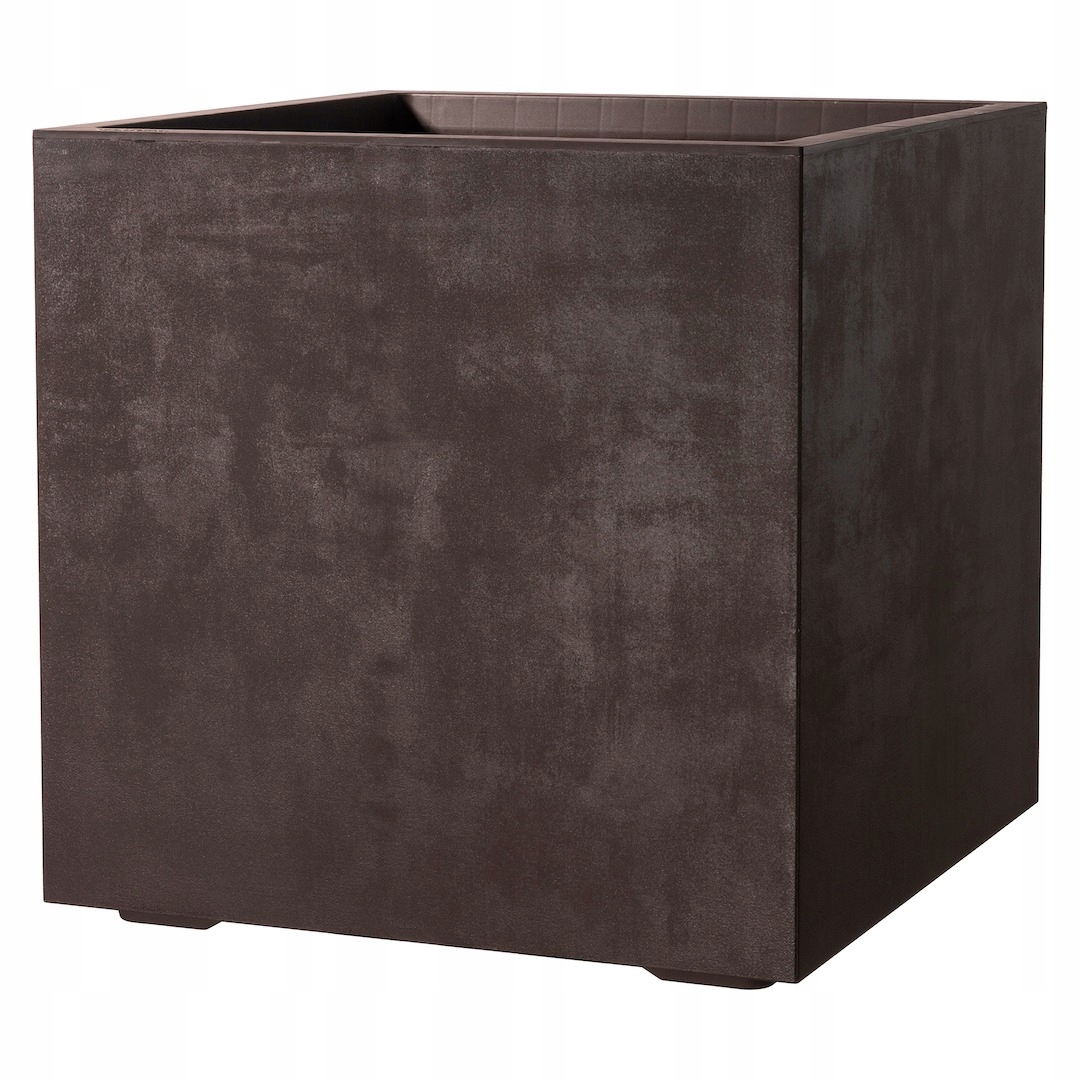 Donica duża Doniczka Kwadrat 49cm Deroma Cubo Millennium Brązowa na kółkach