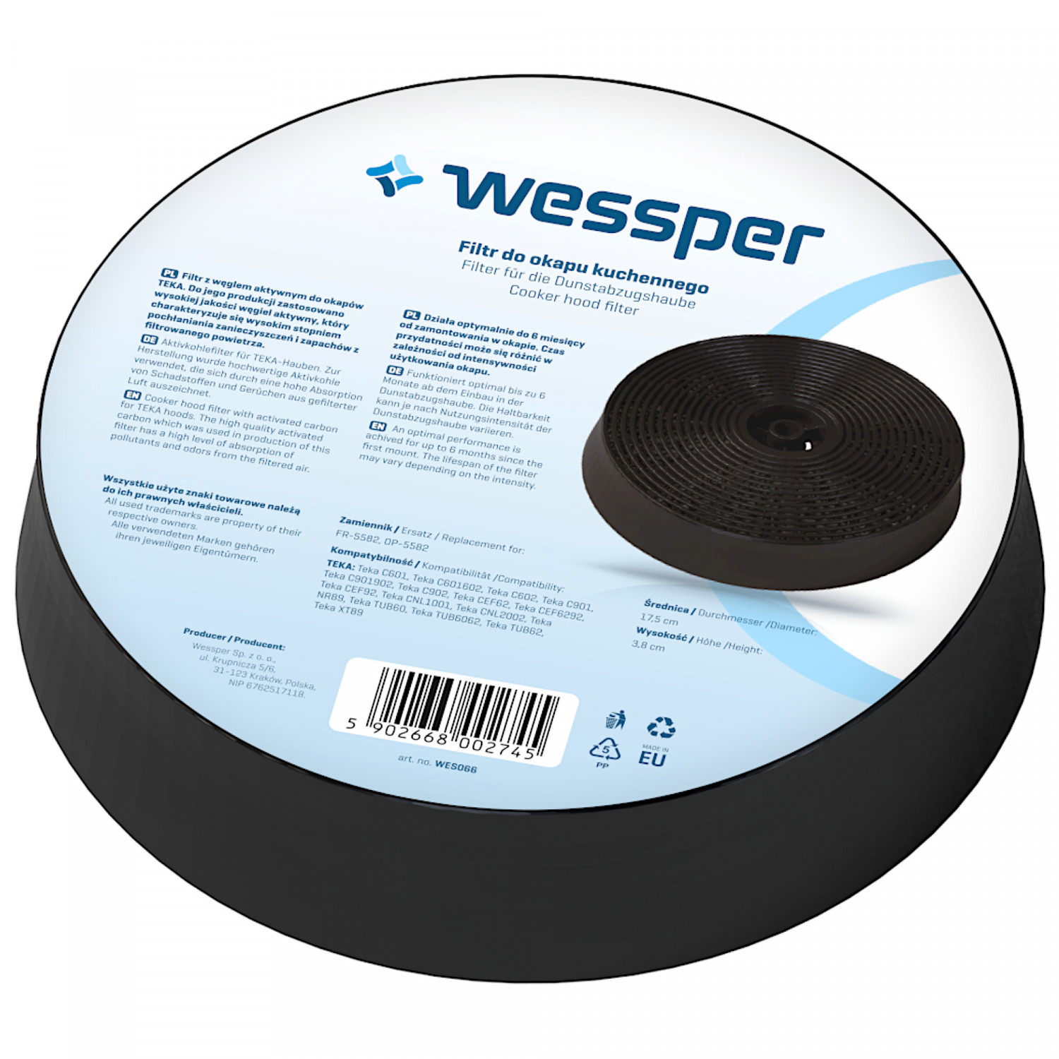 

Filtr węglowy do okapu Teka Cnl 2002 Cnl 1001