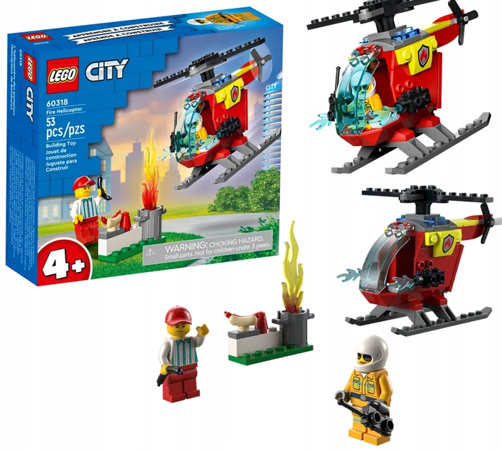 Zestaw klocków LEGO CITY 60318 Helikopter strażacki 53 elementy