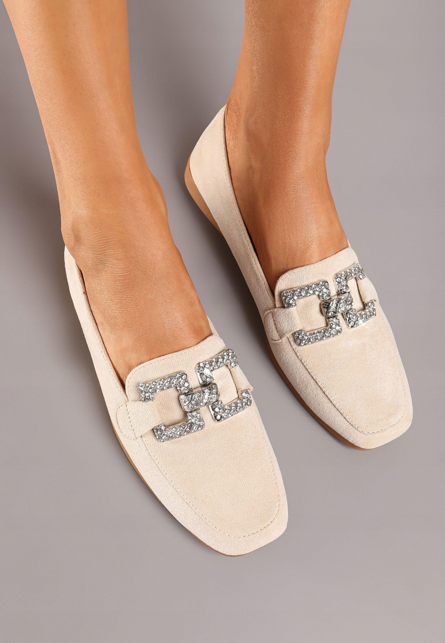 Born2Be Béžové dámské mokasíny 37 Ekosemiš Casual