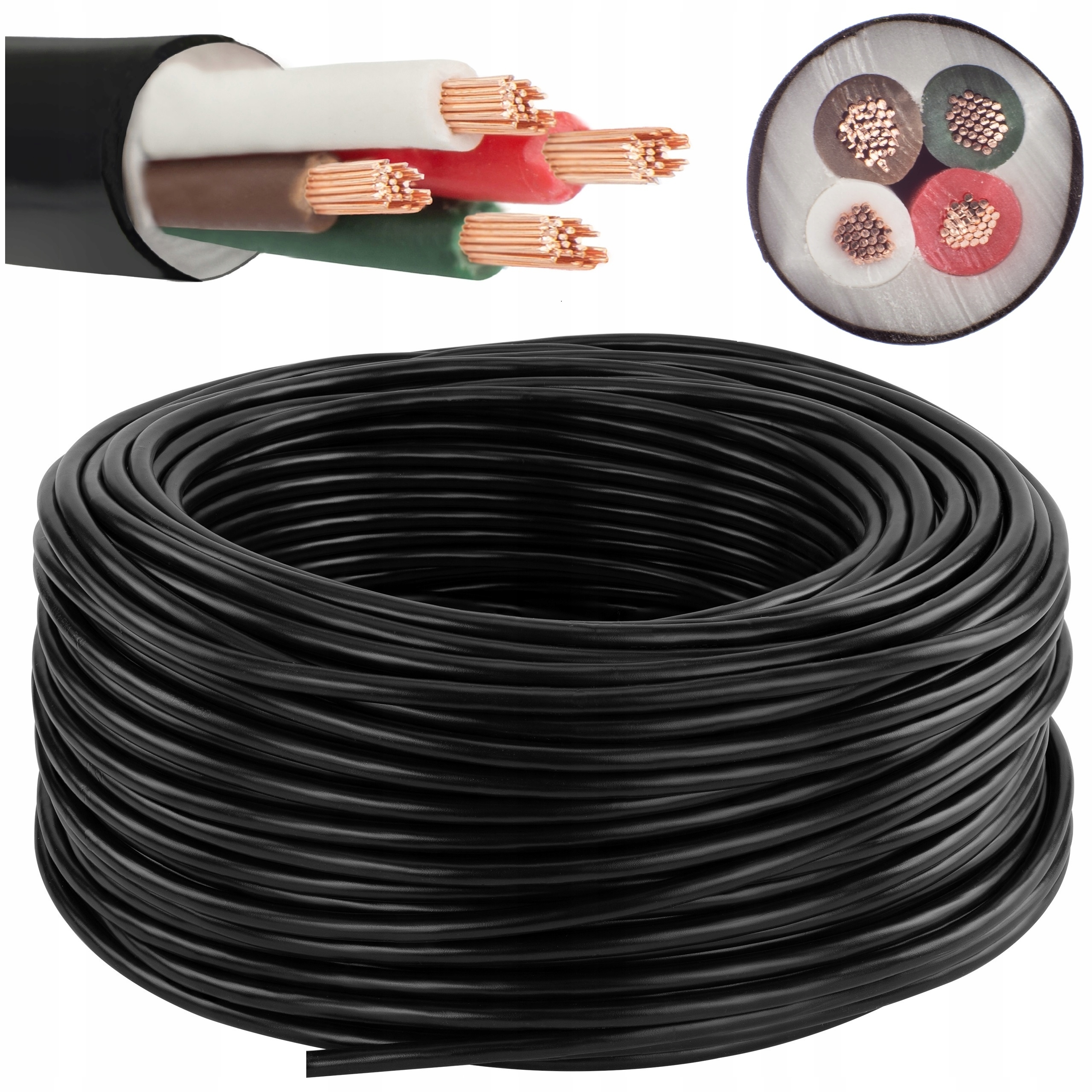 Przewód kabel samochodowy przyczep YLYs 4x1 25m