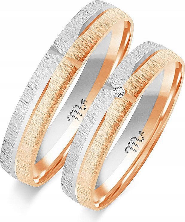 Snubní prsteny z růžového zlata pro pár 585, rok 11 12 13, výjimečná kolekce svatba