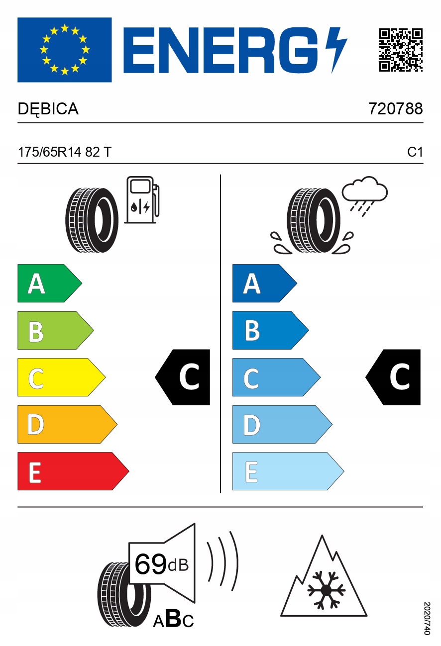 1x DĘBICA 175/65R14 82T Navigator 3 Całoroczna Średnica 14