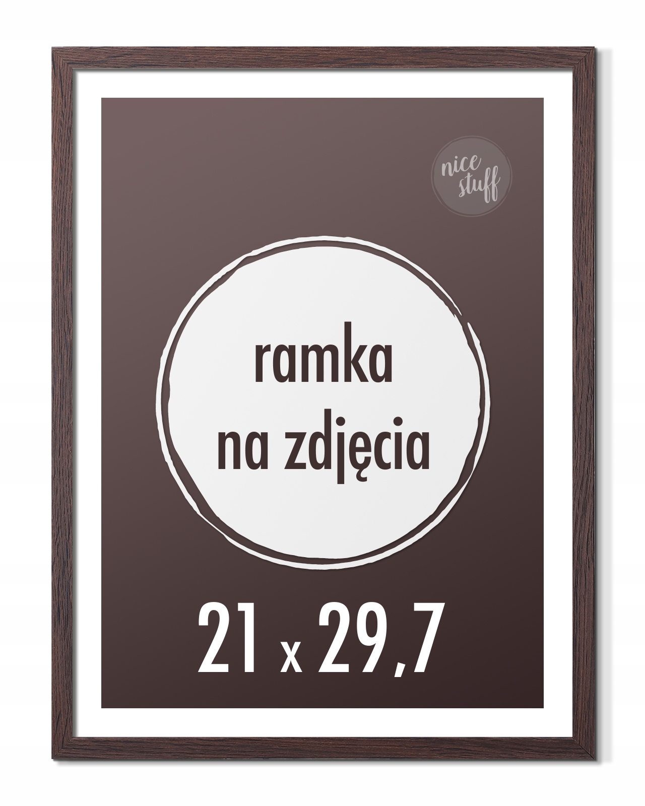 

Ramka na zdjęcia 21x29,7 cm A4 Ramki 29,7x21 wenge