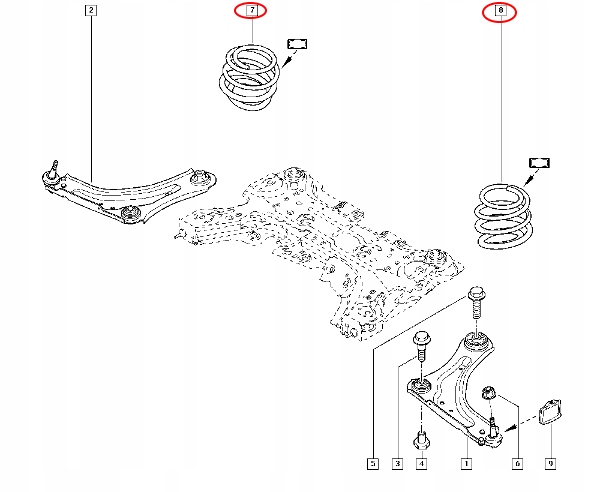 SPREZYNA ZAWIESZENIA PRZOD LAGUNA III 540100062R Type of suspension standard