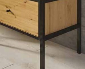 LOFT Nowoczesna szafka RTV metal Głębokość mebla 40 cm