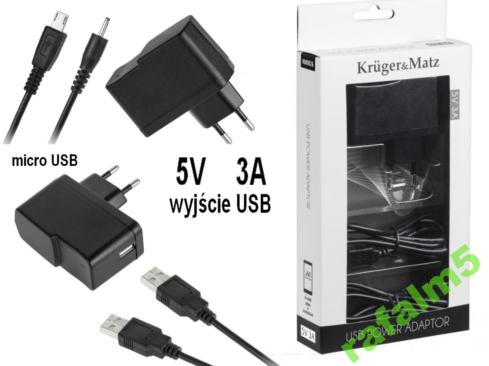ZASILACZ ŁADOWARKA sieciowa 5V 3A micro USB