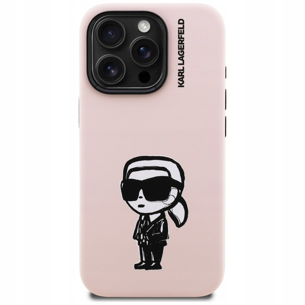 Pouzdro Karl pro iPhone 16 Pro Max, obal MagSafe Silikon Matný zadní kryt