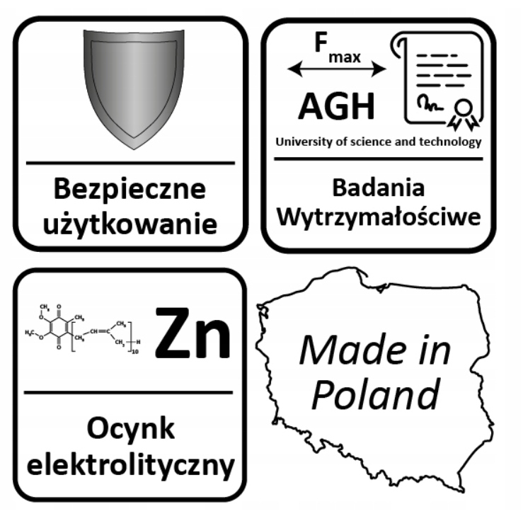HAK HUŚTAWKOWY Z OBEJMĄ 100 x 100 mm Styl tradycyjny