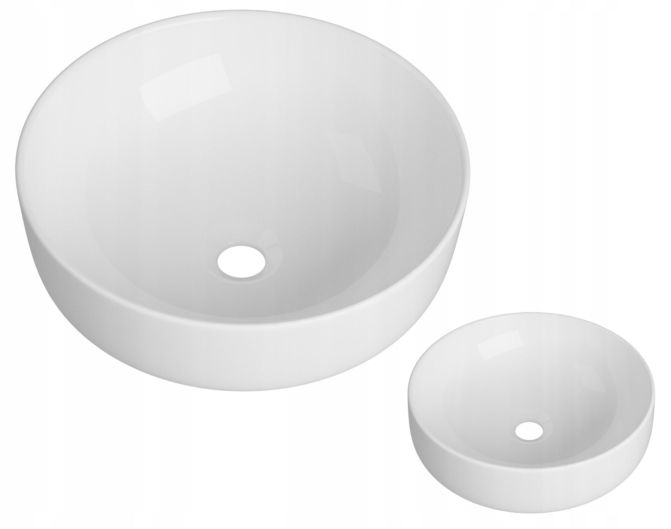 Okrúhla Keramická Umývadlová Doska, Biela Kúpeľňová, Položená Na Dosku Typu Teo