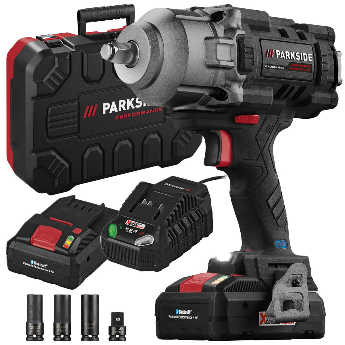 Akumulátorový Rázový Uťahovák Parkside Passp C4 20V Aku Nabíjačka Kufor
