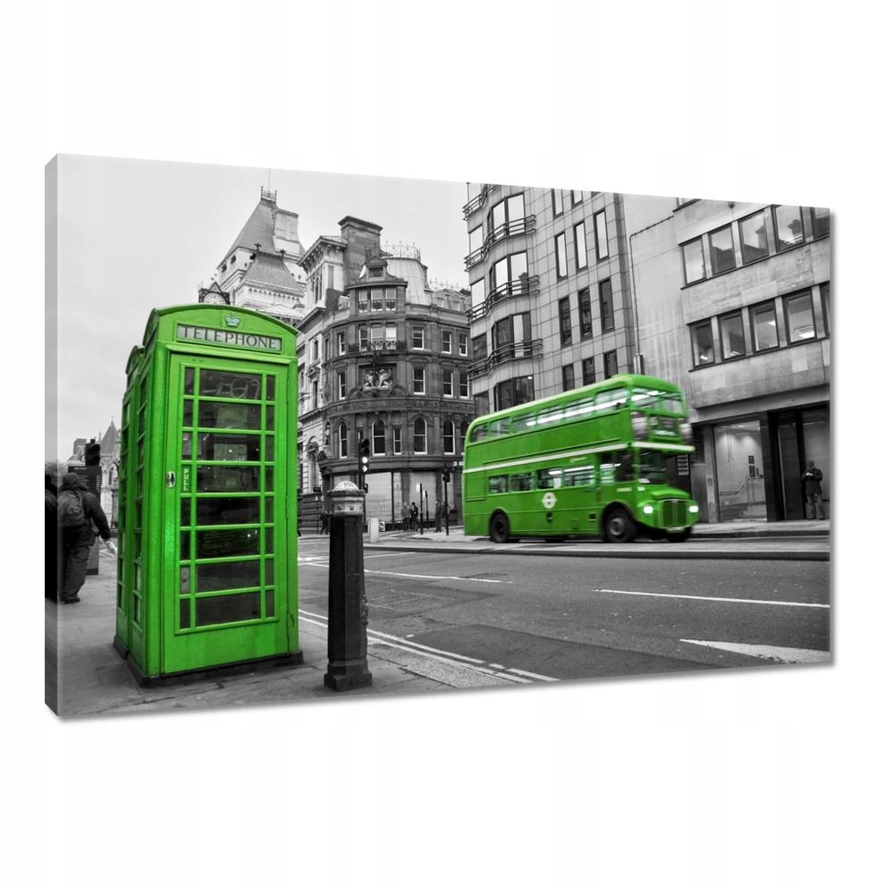 

Obrazy 90x60 Limonkowa budka telefon