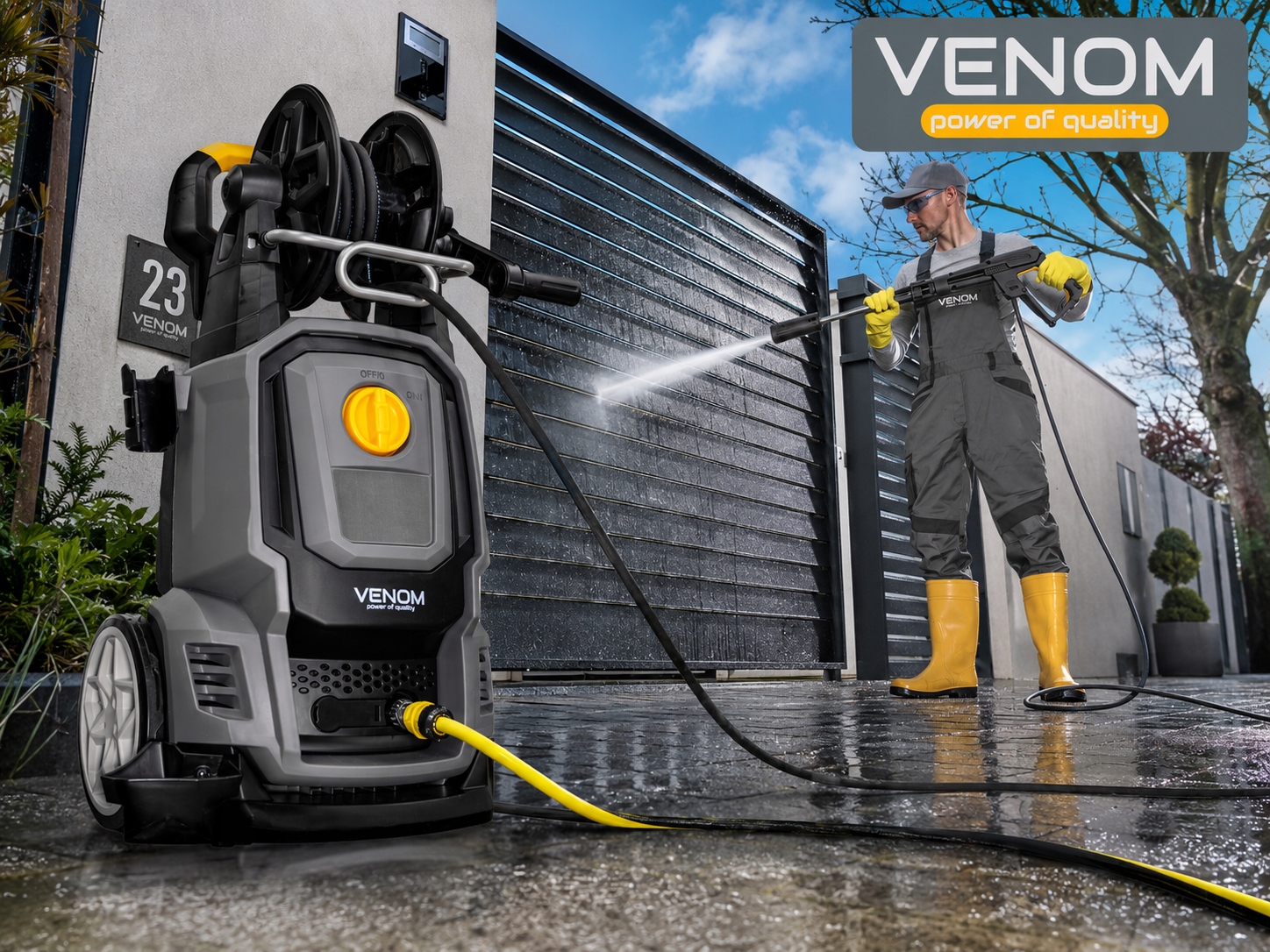 MYJKA CIŚNIENIOWA VENOM Pro POMPA ALU-MOSIĘŻNA ZWIJACZ ZESTAW GIGANT Marka Venom