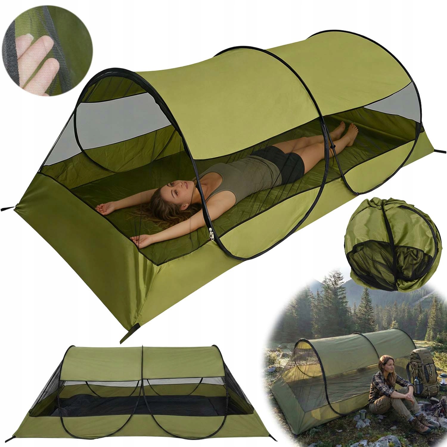 Stan 1-MÍSTNÝ Skládací Stan Ze Síťoviny O Vysoké Hustotě