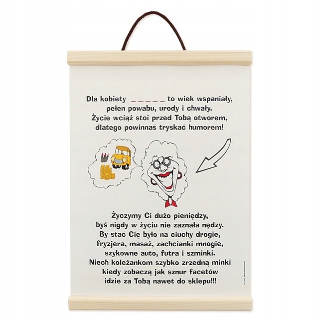 

Prezent dla kobiety na urodziny Dyplom 1-99!