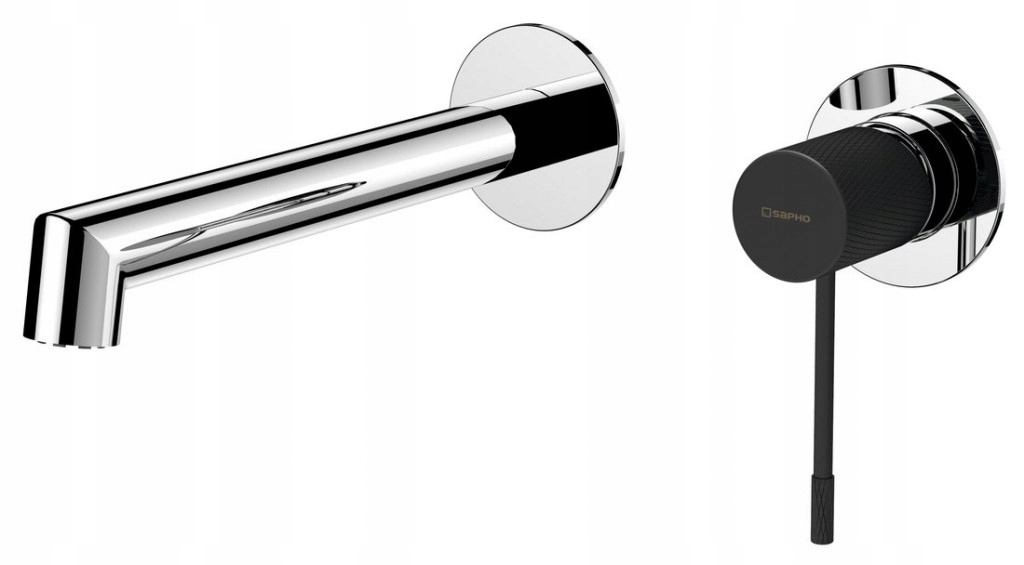 Dvojotvorová umývadlová batéria Solaris, chróm/čierny mat (WD008CB) /sm/