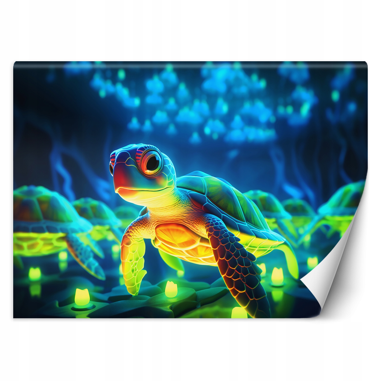 Fototapeta, Neonový želva 250x175