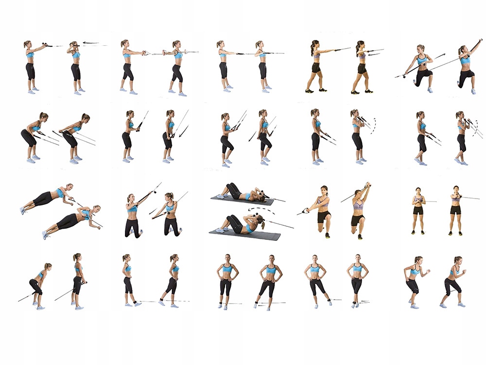 ZESTAW 5 GUM OPOROWYCH DO ĆWICZEŃ TRENING FITNESS Model TB2