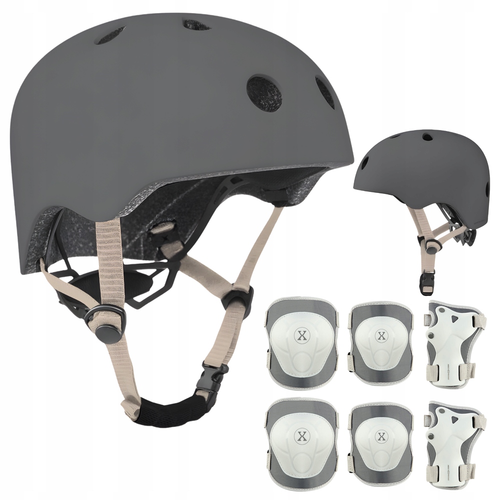Kask Rowerowy Na Hulajnogę Regulowany Orzeszek 54-58 cm Ochraniacze M