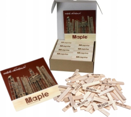 

Naturalne Drewniane Klocki Maple Ecopak 100 Szt.
