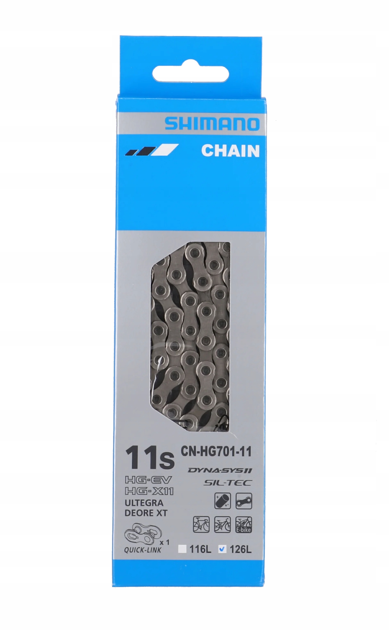 Shimano řetěz Pro 11- st řazení Cn- hg 701 126 Clánku, 11- st. , Stríbrná