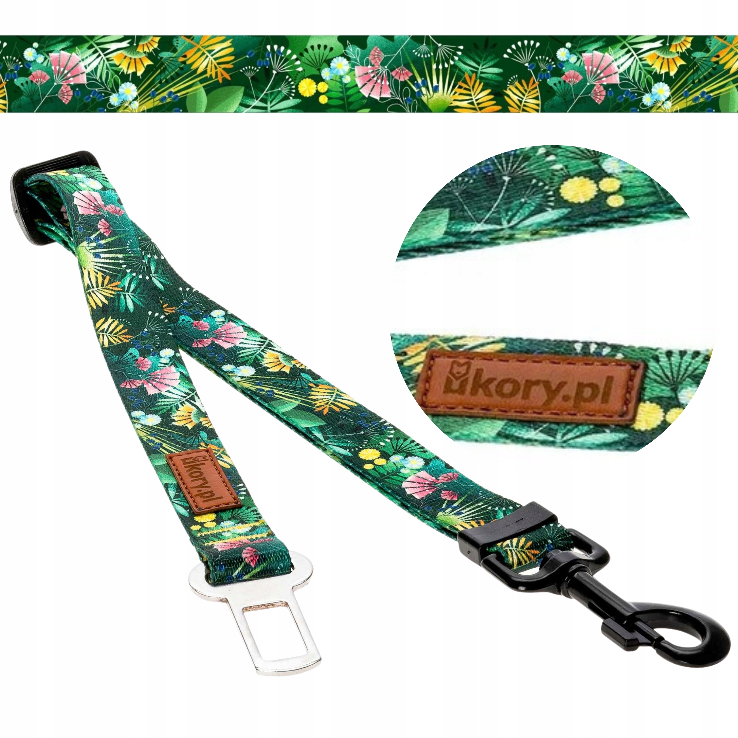 

Pas samochodowy dla psa kota szer.20mm ukory