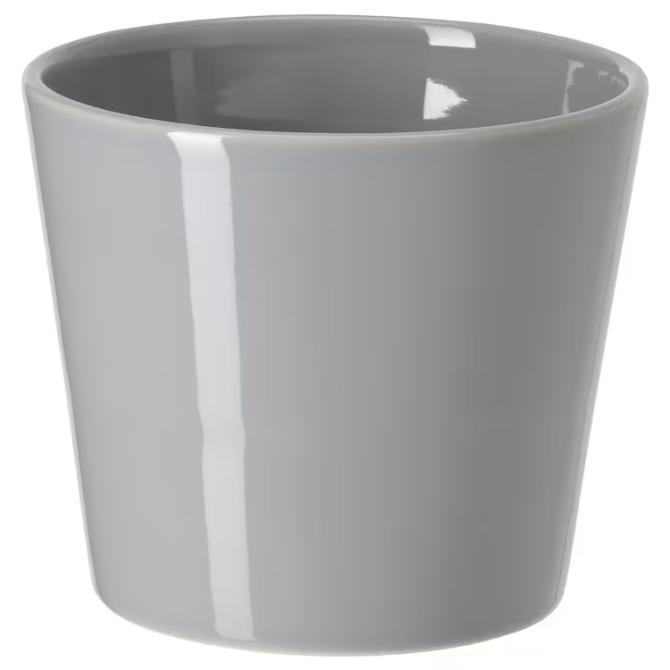 IKEA SKOGSVINBAR OSŁONKA DONICZKI SZARA 9 CM