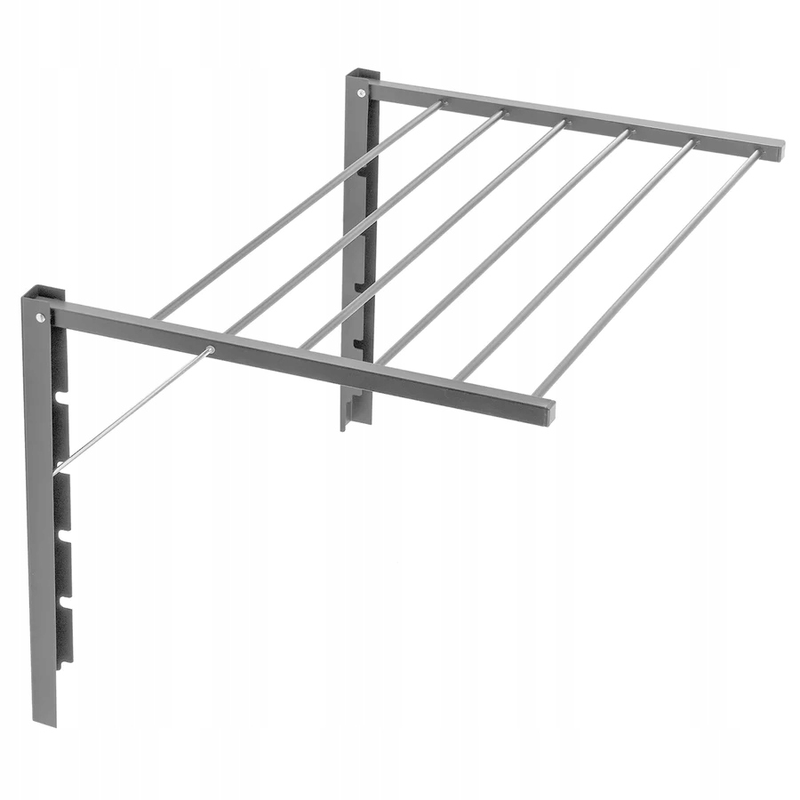Majka stříbrný koupelnový nástěnný Sušák na prádlo na balkon 60 cm