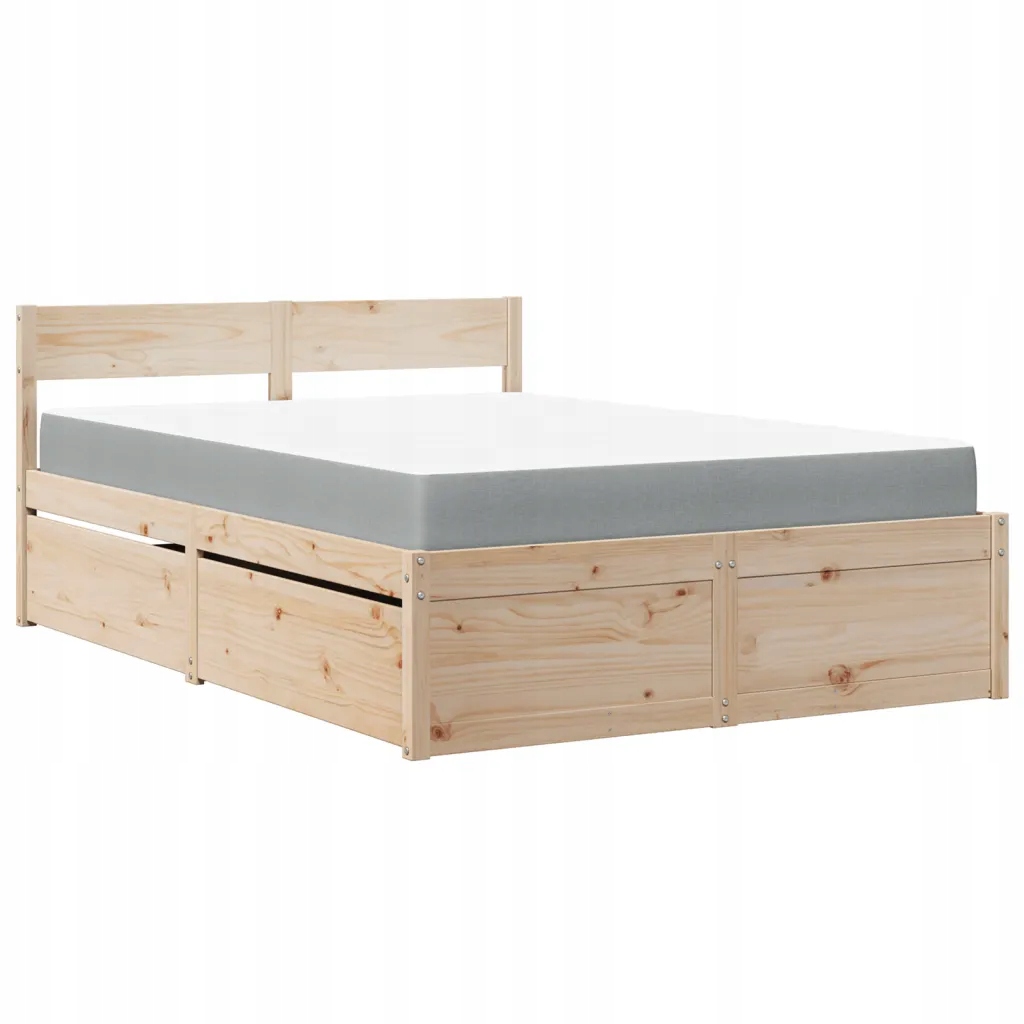 Manželská postel dřevěná VidaXL braky 60x120 dub