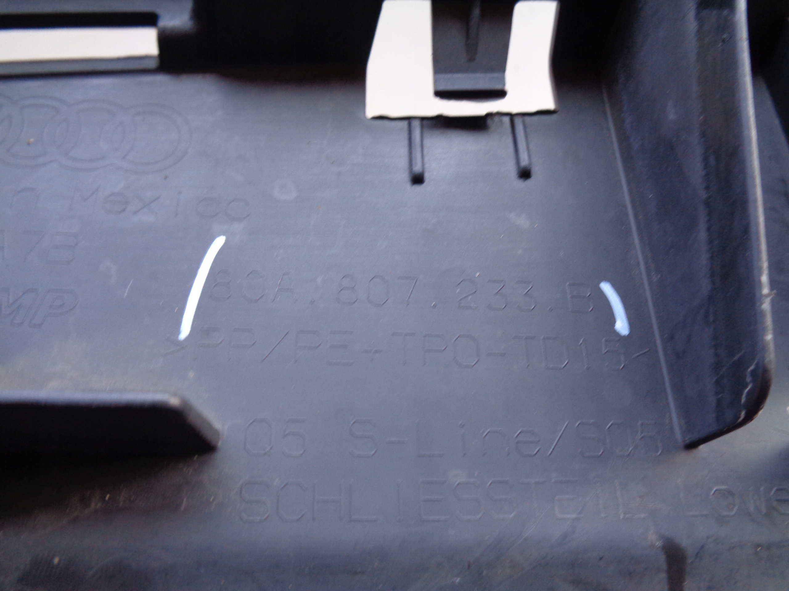 cover below front bumper AUDI Q5 80A 16- S-LINE
