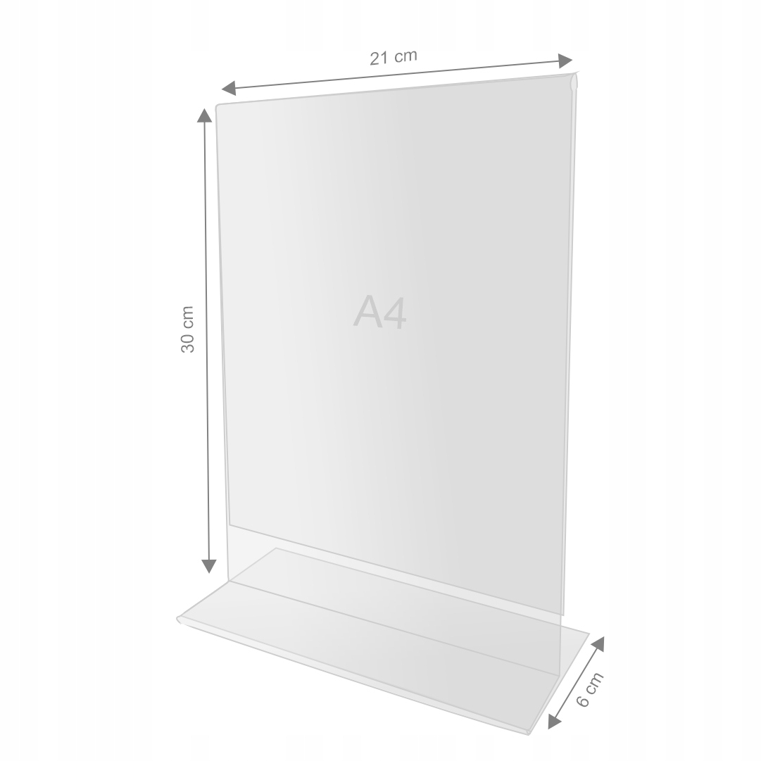 Stojak na menu / prezenter plexi na ulotkę - A4 Kod producenta SR0011