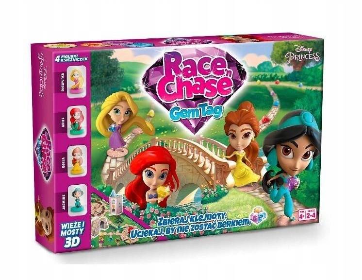 Gra Planszowa Race N Chase Księżniczki Disney Wyścig Pościg Dla Dzieci