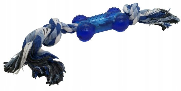 

gryzak szarpak sznurek z kostką dla psa 25 cm