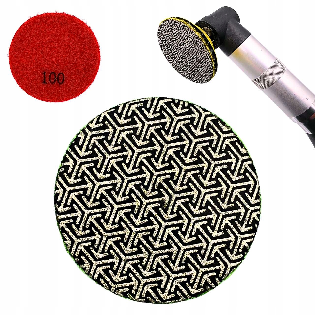 Pad Polerski Diamentowy Na Rzep Do Szlifowania 50MM Do Proxxon Vortex #100