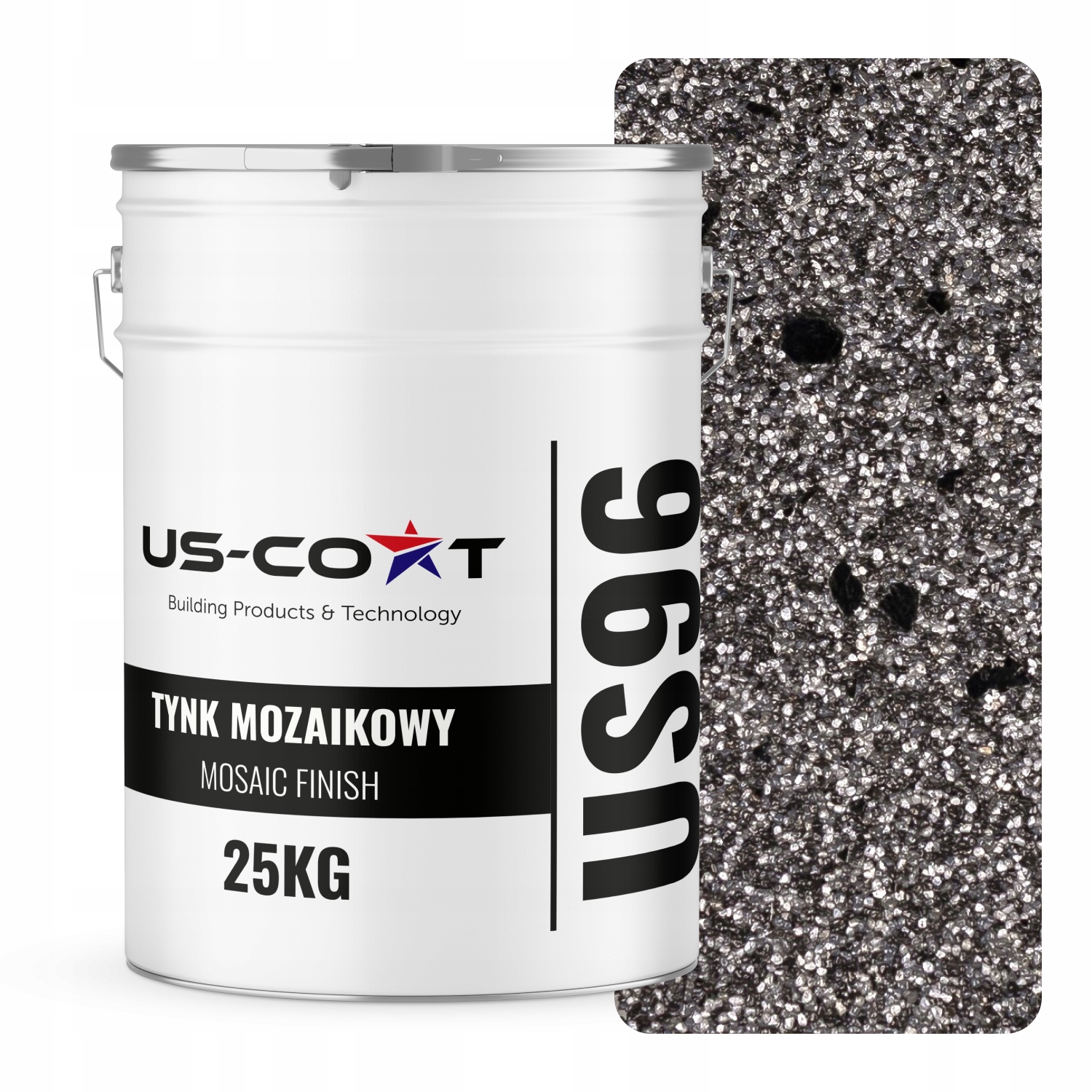 Mozaiková Omietka Mozaika 25 Kg Sivá Tmavá Čierna Sľuda M44 Živicová Fasáda