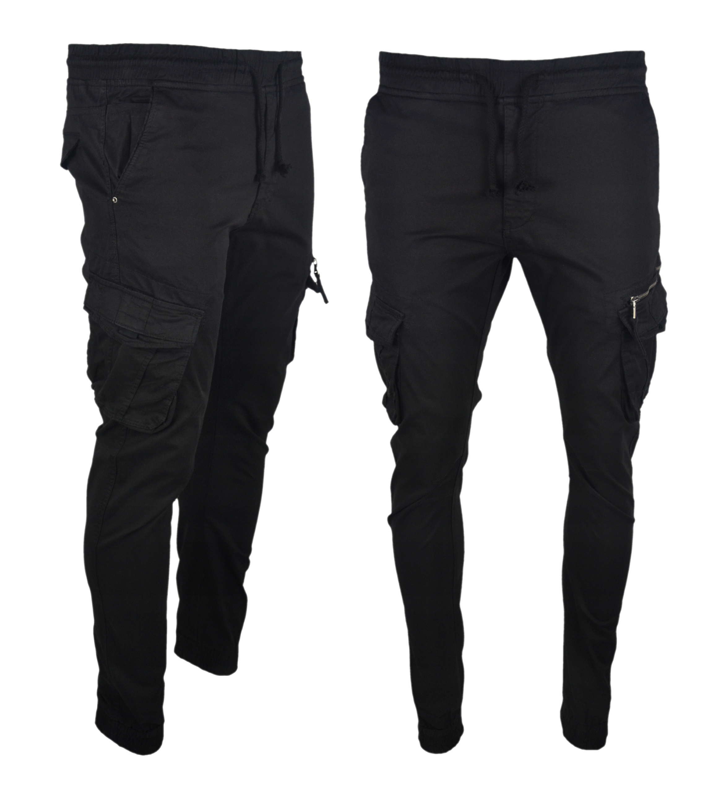 

Spodnie męskie joggery bojówki czarne r.34 781