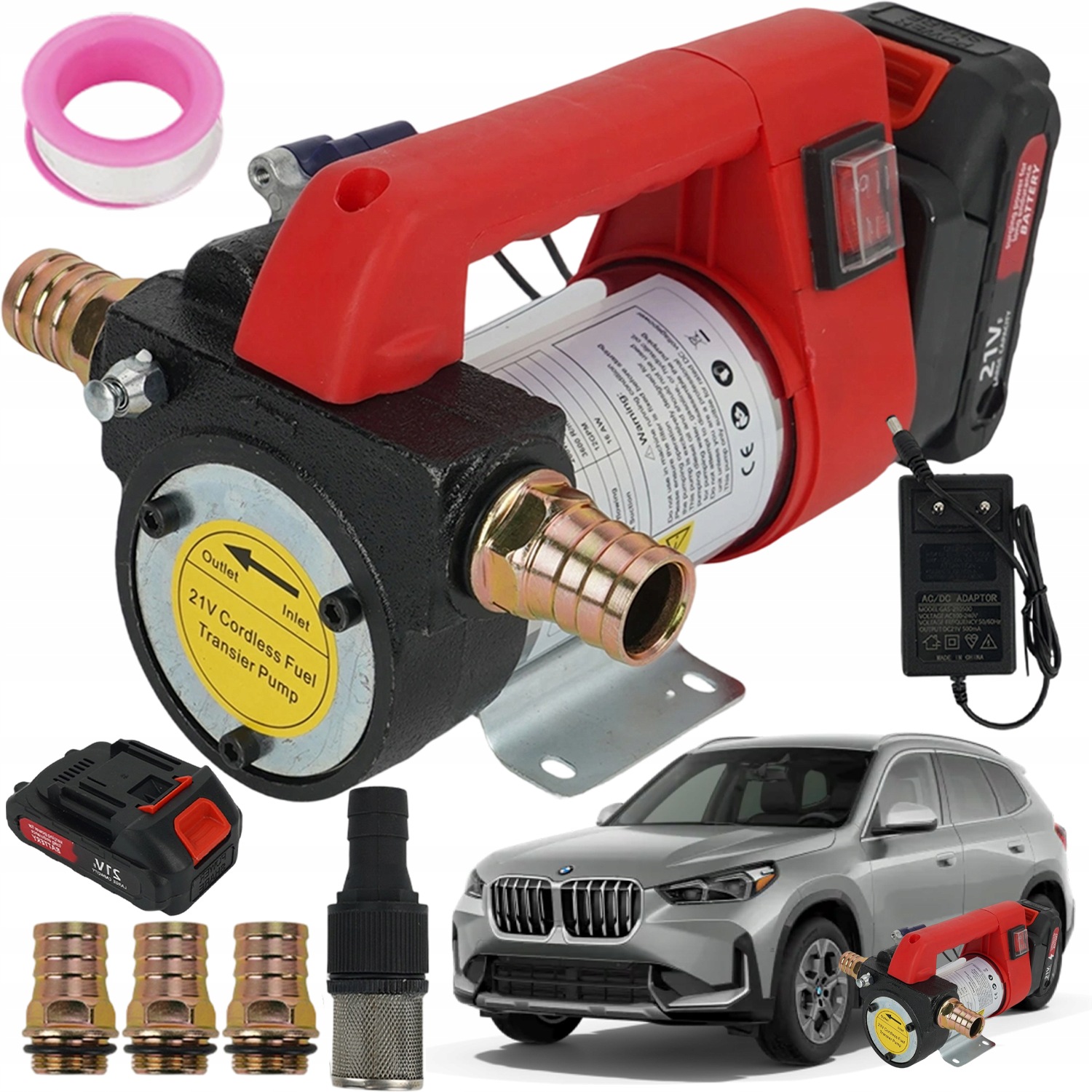 Palivové Čerpadlo 260 W 45 L/min 21 V Baterie 2000 Mah Pro Zemědělské Stroje