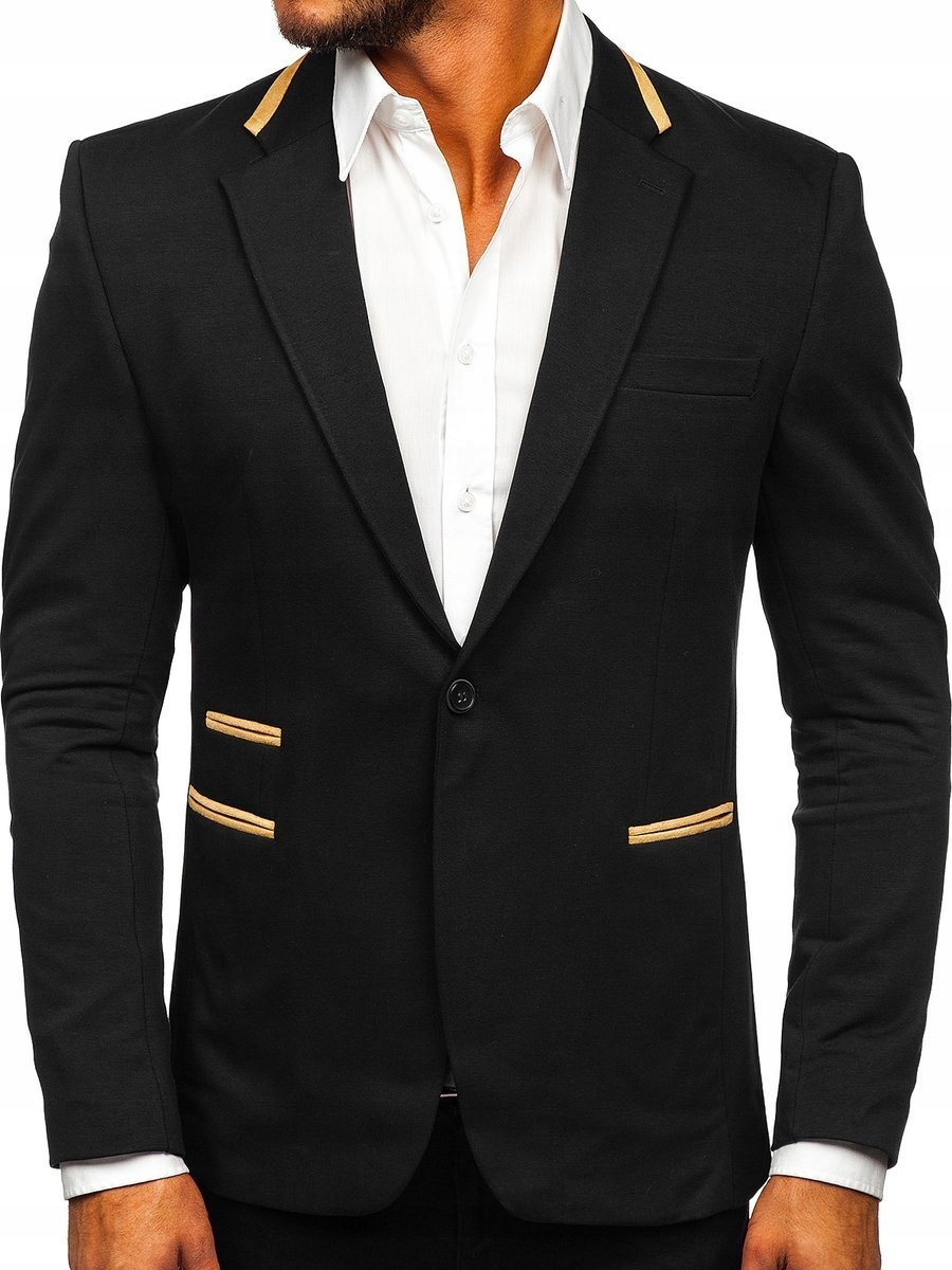 Sako Elegantní Sako Černé 9400 DENLEY_L/52