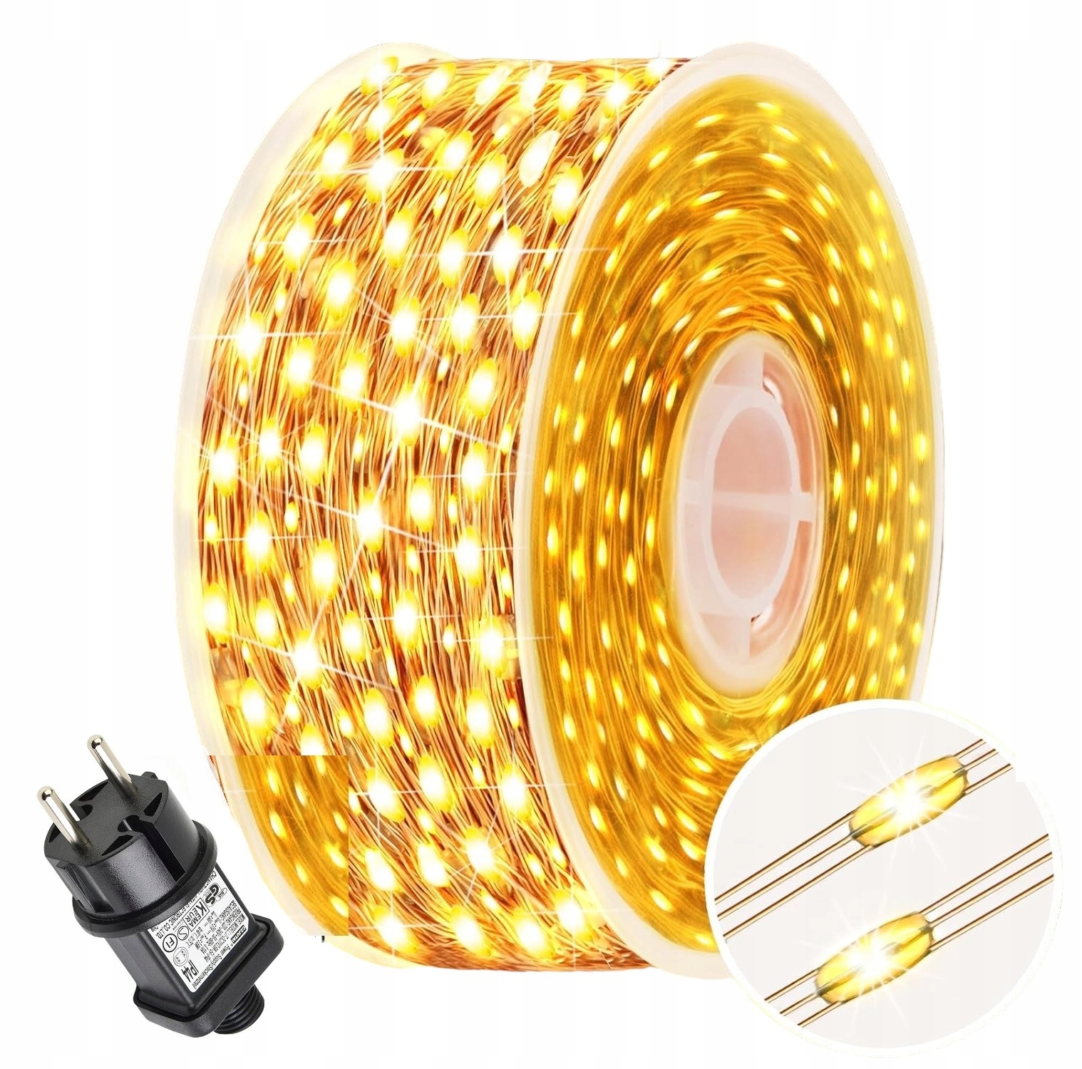 Profesionální dekorativní osvětlení. Lampičky 1000 Led 100 m, IP67.