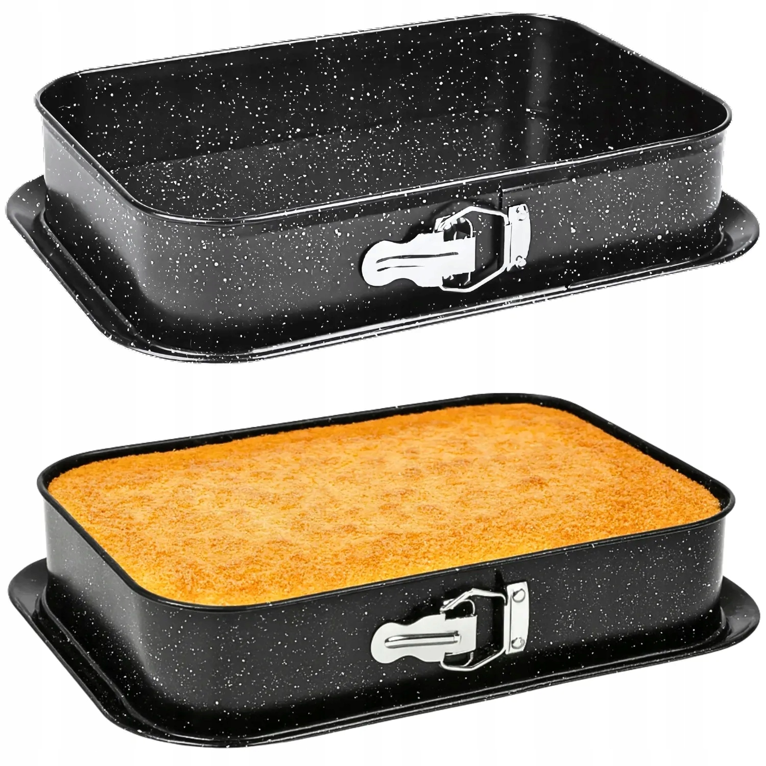 Форма для выпечки торта прямоугольная 35 см противень с антипригарным покрытием