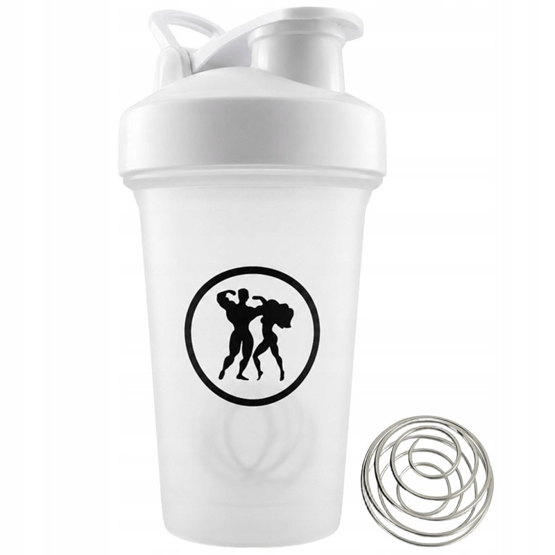 Herkules Shaker 400ml Biały Z Metalową Kulką Blend Bottle MIX Sitko Freebpa