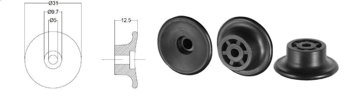 KÓŁKO BURTOWE przyczepki ZACZEP linki PLANDEKI Marka Dakarex