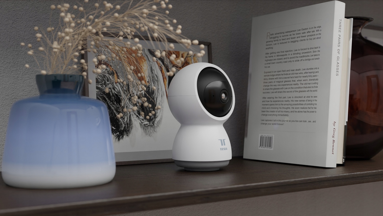 ZESTAW TRZECH KAMER TESLA, KAMERA OBROTOWA WEWNĘTRZNA TESLA SMART WI-FI 360 Rozdzielczość 2 Mpx