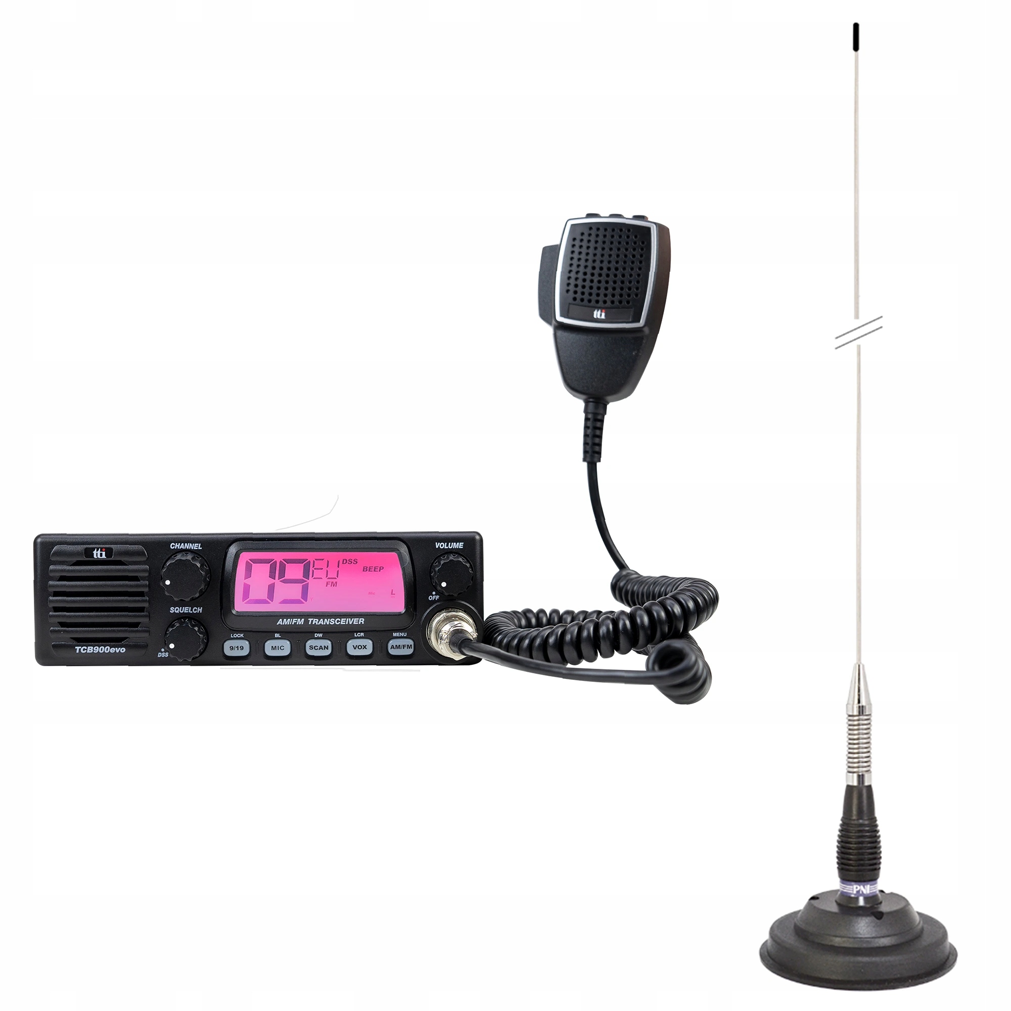 Súprava rádiostanice Cb TTi TCB-900 Evo anténa Cb Pni ML100 s magnetom