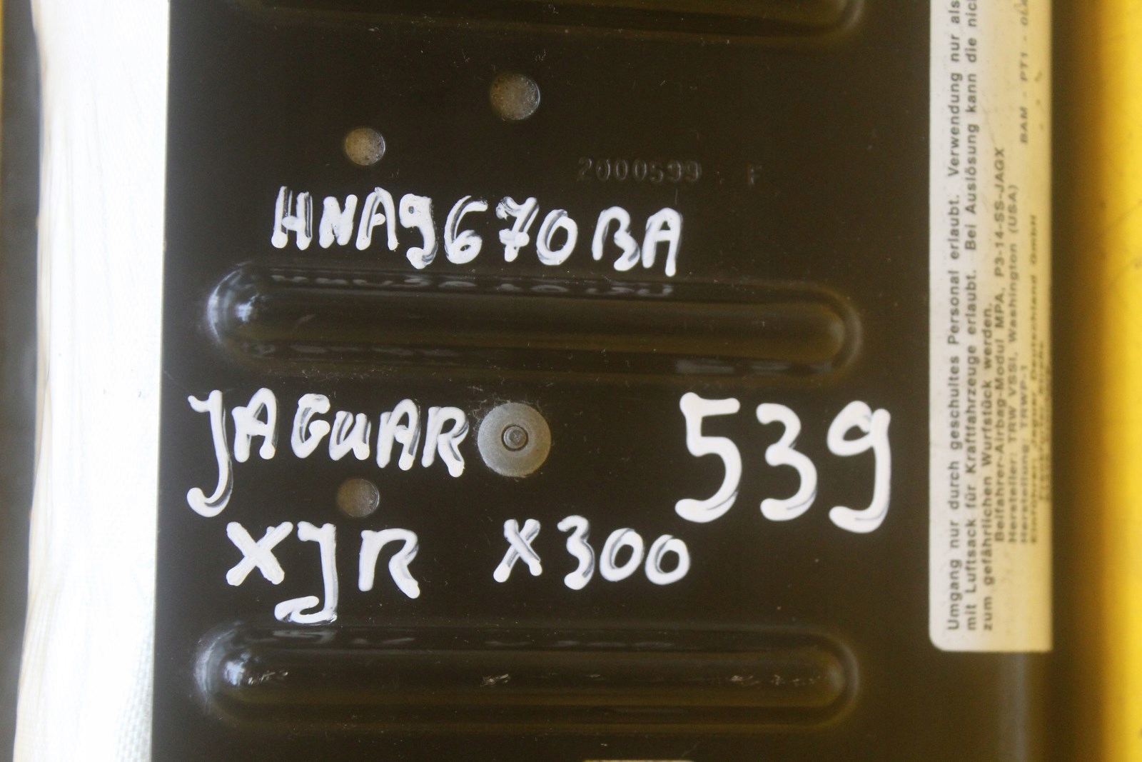 подушка безопасности Airbag jaguar XJR X300 HNA9670BA