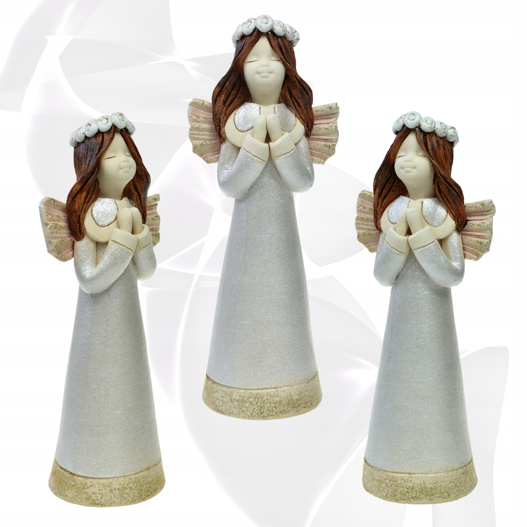 Anioł Stróż Figurka Ceramiczna Prezent Urodziny Materiał wykonania ceramika