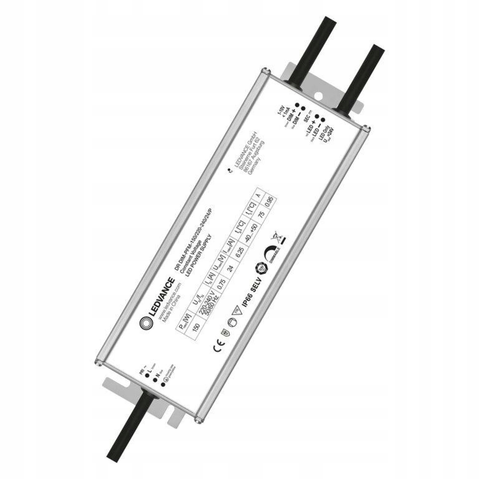 Ledvance trafo 24V DC, 150 W, stmievateľné, IP66, kov napájací zdroj