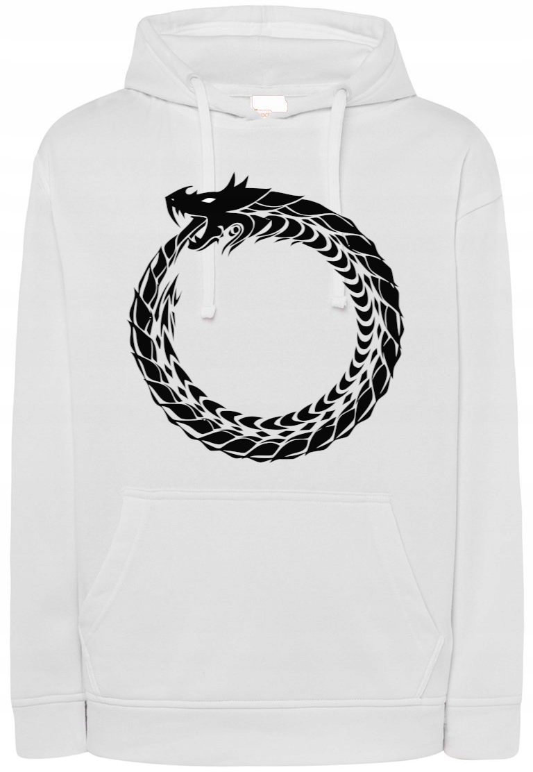 Pánská mikina s pěkným potiskem kruhu Smok r.XL